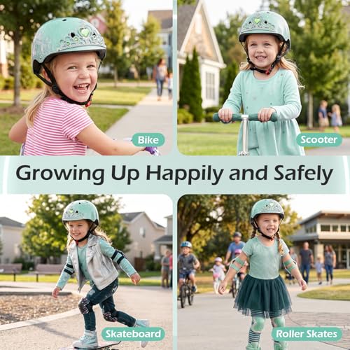 Image of Odoland Kids Bike Helmet for Boy Girl Age 3-8 for Cycling, Scooter, Skating