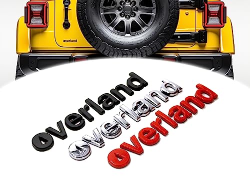 Matte Black Overland Emblem - Overlanding Gear Accessories for Truck Jeep Tacoma Offroad Expedition Vehicles