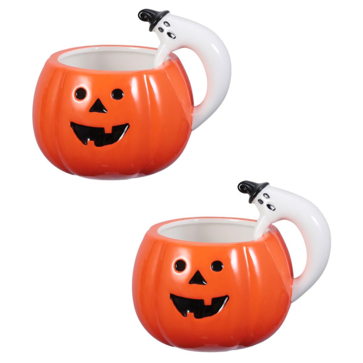 Tasse en céramique de citrouille, duo de mugs idéal pour offrir à Halloween