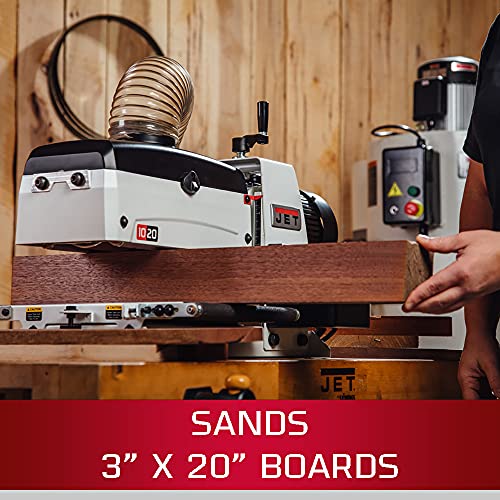 Jet Jwds-1020, 10-Inch Benchtop Drum Sander, 1Hp, 1Ph 115V (723510), White And Black #TOP2