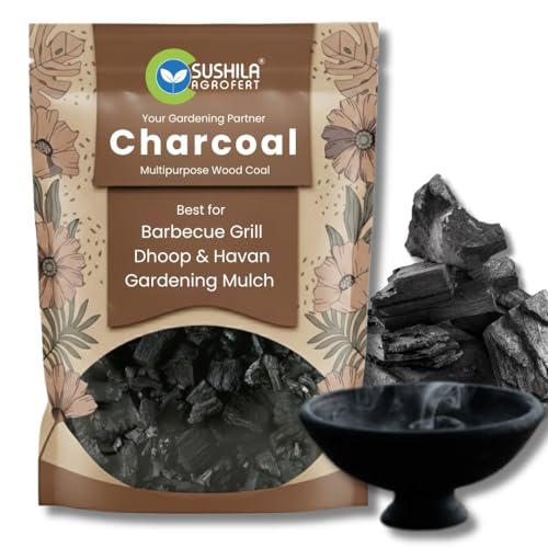 Image of Eco-Friendly Natural Wood Charcoal 1KG | Long Burning Coal & Air Purifier Koyla for BBQ, Grilling, Cooking, Pooja, Dhoop, Havan & Gardening | Activated Charcoal for Indoor Plants