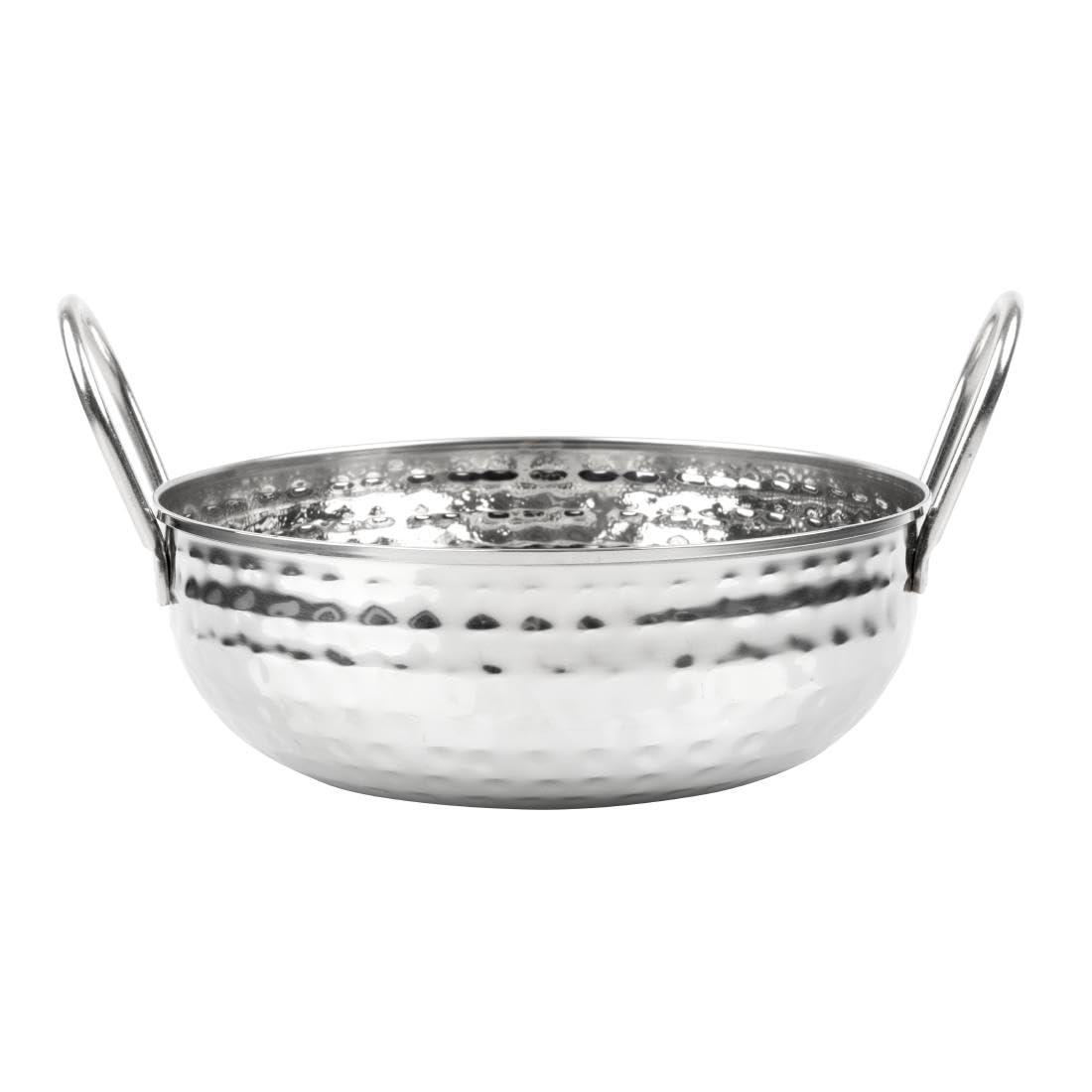 Olympia Table Presentation Hammered Kadai Dish Stainless Steel, 170 mm