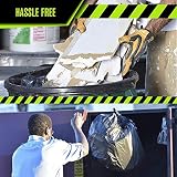 Aluf Plastics Czarne wytrzymałe worki na śmieci 84 x 99 cm, 100 sztuk, dla wykonawców, przemysłowych, instytucjonalnych i komercyjnych