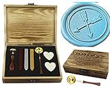 MNYR Vintage Arrows Cross Elegant Wooden Box Wax Seal Sealing Stamp Wedding Invitations Stationary...