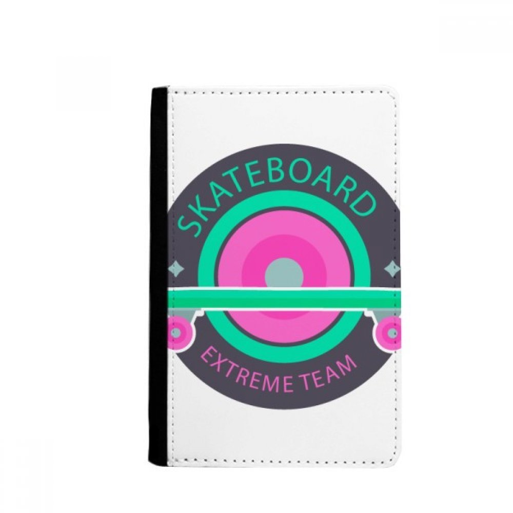 DIYthinker Winter Sport Skateboard and Extreme Team Passport Holder Notecase Burse Wallet Cover Card Purse