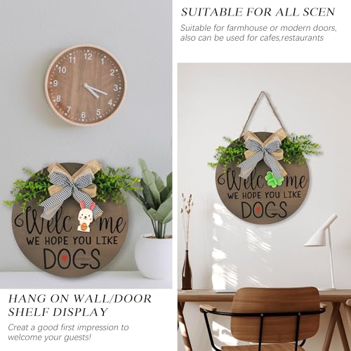 Interchangeable-Welcome-Wreath-Sign-for-Farmhouse-Front-Porch-Decor-Round-Wood-Wreaths-Wall-Hanging-We-Hope-You-Like-Dogs-Signs-All-Season-Outside-Front-Door-Wreath-for-New-Home-Gift-Ideas Interchangeable Welcome Wreath Sign for Farmhouse Front Porch Decor Round Wood Wreaths Wall Hanging We Hope You Like Dogs Signs All Season Outside Front Door Wreath for New Home Gift Ideas
