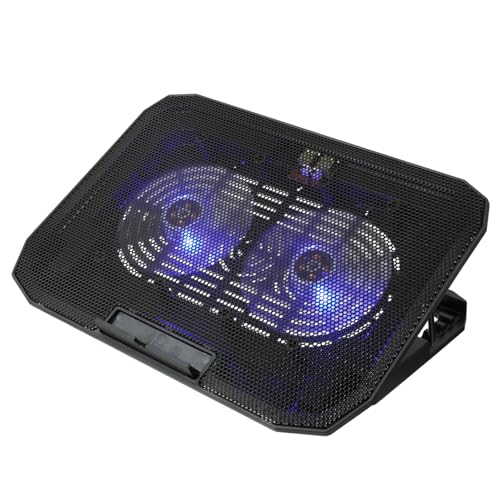 Base para portátil con ventilador silencioso y ajuste de altura miniatura 1