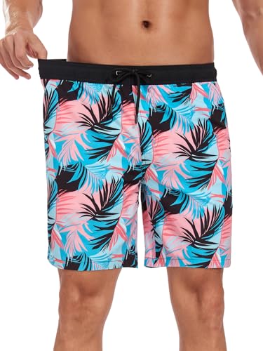 Men's Swimming Trunks 7" Quick Dry Swim Shorts with Compression Liner and Pockets2