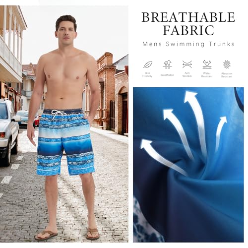 Image of Mens Swimming Trunks Swim Trunks Quick Dry Swim Shorts with Mesh Lining Funny Swimwear Bathing Suits