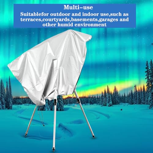 Telescope Cover Waterproof Outdoor, Telescope Dust Cover with Double Zipper Adjustable Drawstring Astronomical Accessories for Indoor Use, 100x75CM/39x29Inch