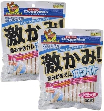 【まとめ買い】ドギーマン ホワイデント 激かみ! 歯みがきガムホワイト 小型犬用 30本 2個セット「小型犬のための激かみ!歯みがきガムで歯の汚れをスッキリ。ホワイデントで、毎日のケアを楽しく。」