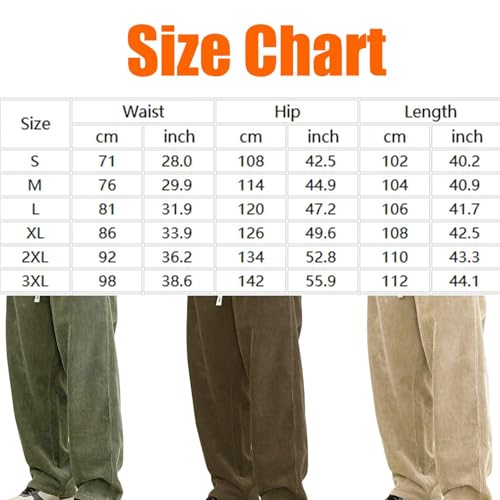 Mokaloha Mens Pants, Men's Casual Pants, Corduroy Fabric Embroidery Logo Tether Loose Elastic Waist Pocket2
