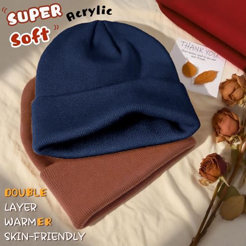 Image of ZOORON Toddler Beanie Boys Girls Beanies Kids Winter Hats Children Knit Cap | Soft Ski Hat, Cozy Core Yarn, Double Layer Warmth, Elastic Zero-Pressure Fit, Warm Kids Hats, School, Daycare, Gifts