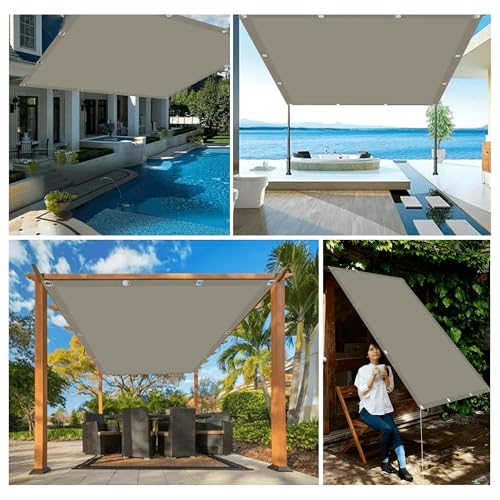 Voile d'ombrage 145x320 cm imperméable pour protéger la terrasse du vent - 3