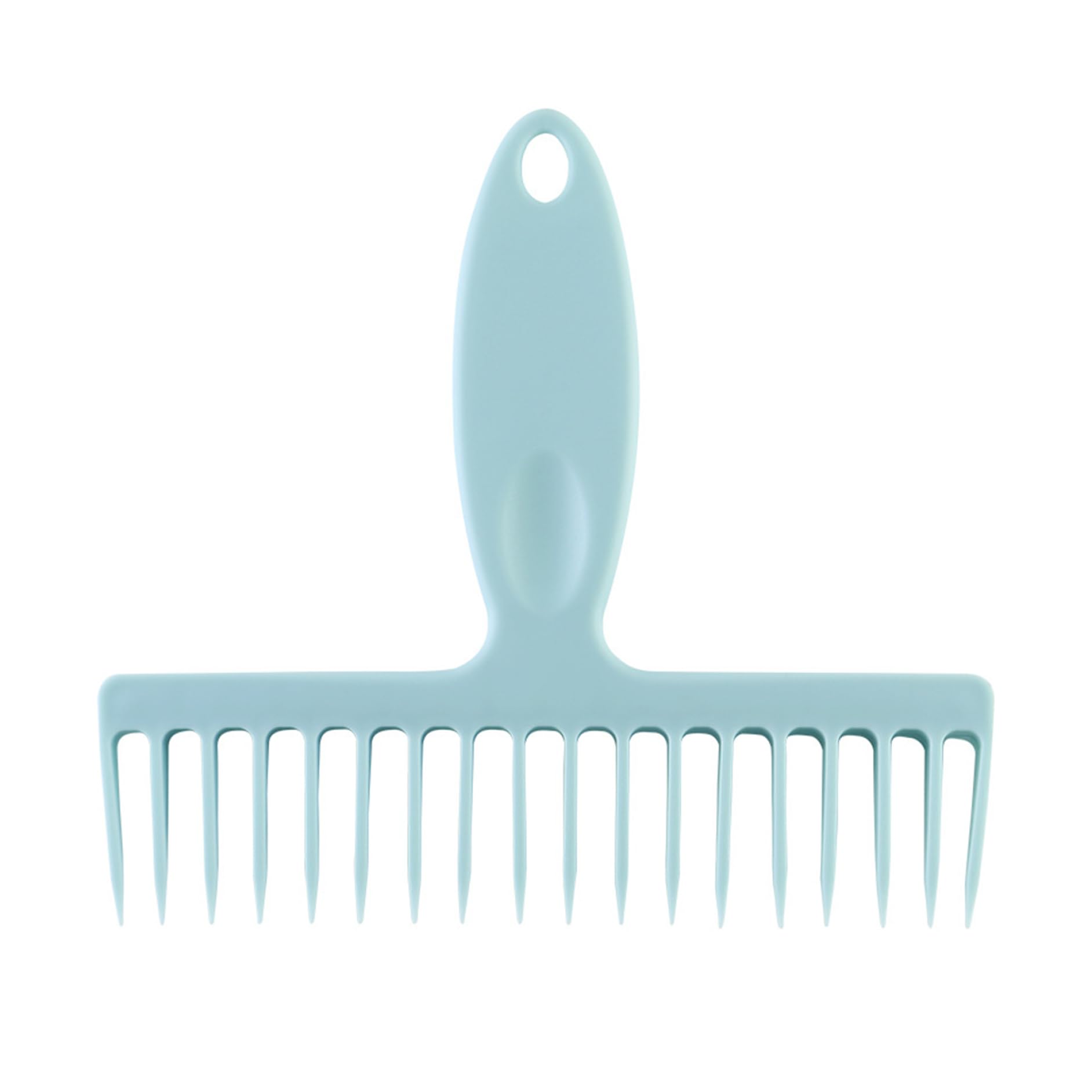 Pettine per depilazione per scopa, strumenti per la pulizia dei capelli per pulire la scopa con manico e foro per appendere gli scarichi del bagno della camera da letto, blu