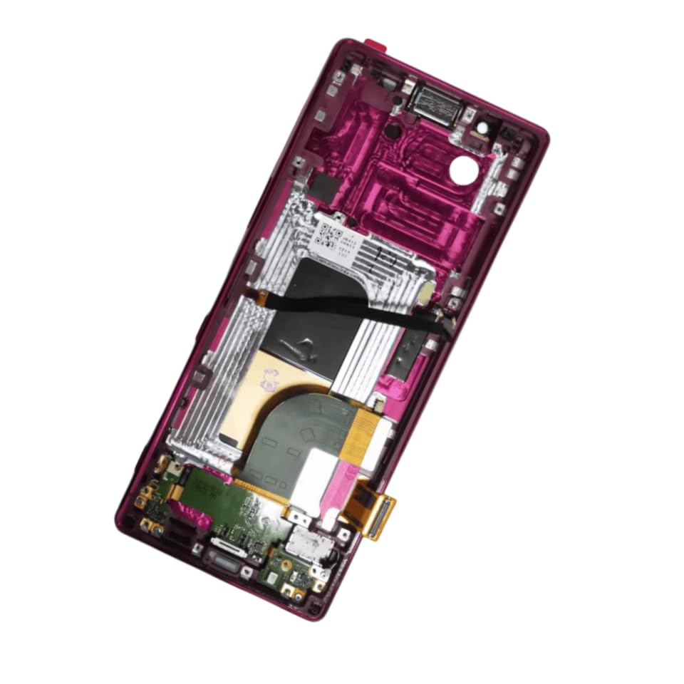 Écran Xperia 5 J8210 tactile cassé réparation afficheur LCD rouge YOOOKOOO avec cadre - 5
