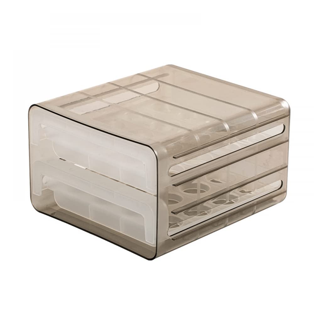 Refrigerador Caja De Almacenamiento De Doble Capa para Huevos Tipo De Cajón Doméstico Clasificación De Cartón De Huevos Extraíble Y Caja De Mantenimiento Fresco Soporte De Rejilla para Huevos