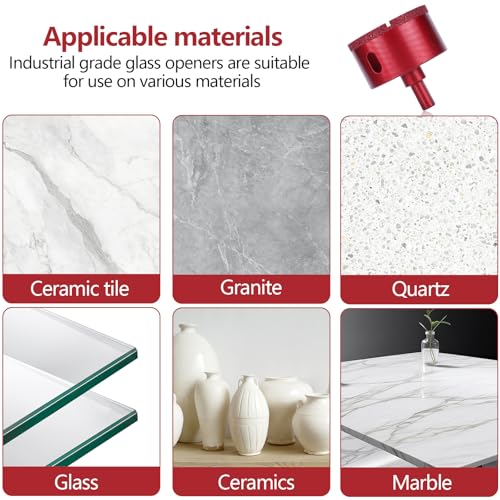 70MM Tile Hole Cutter, Diamond Drill Bitwith Triangle Shank Diamond Hole Saw for Glass Porcelain Tiles Marble Ceramics 4 70MM Tile Hole Cutter, Diamond Drill Bitwith Triangle Shank Diamond Hole Saw for Glass Porcelain Tiles Marble Ceramics - Image 4