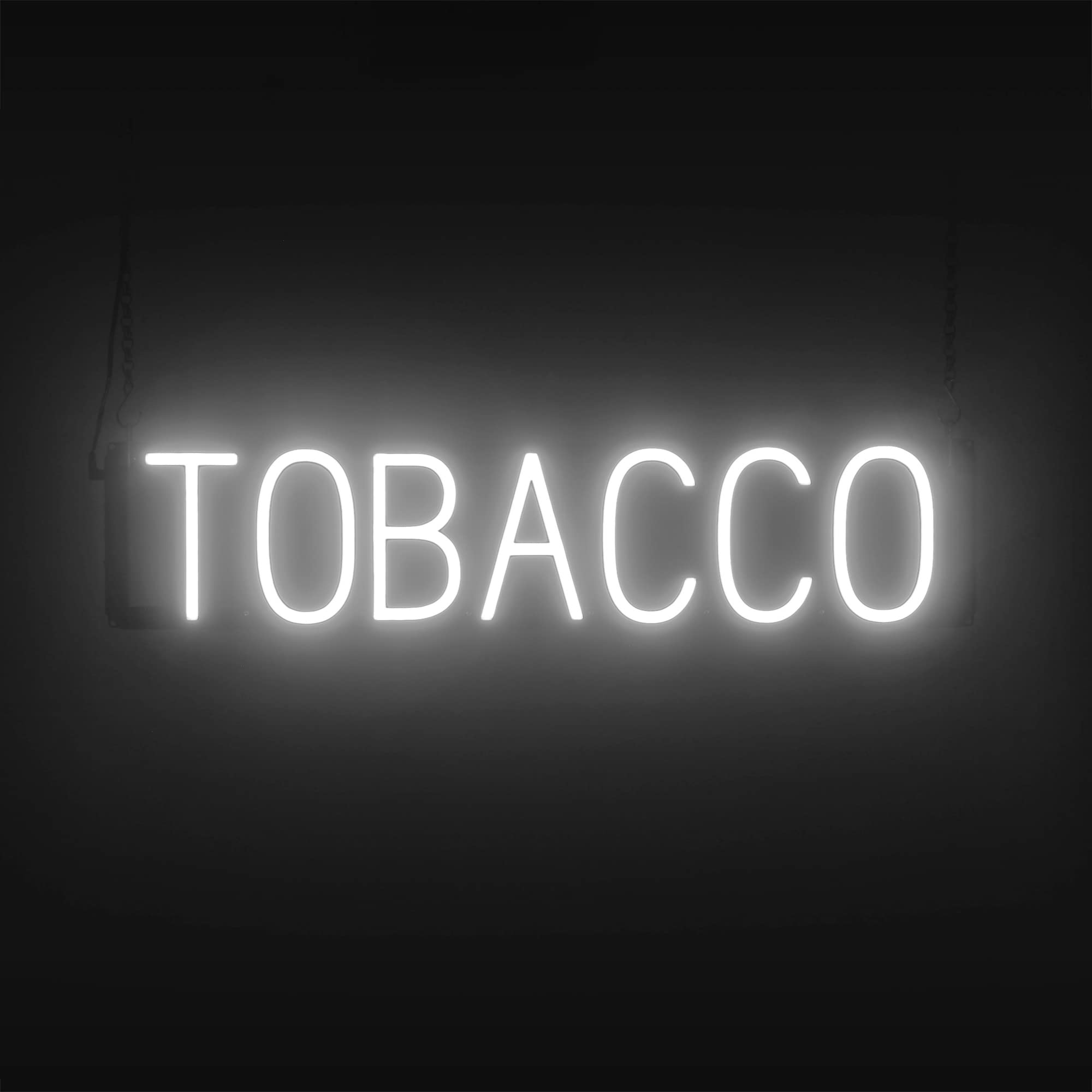 SpellBrite LED Neon TOBACCO Sign for Business - White, 29" x 6"