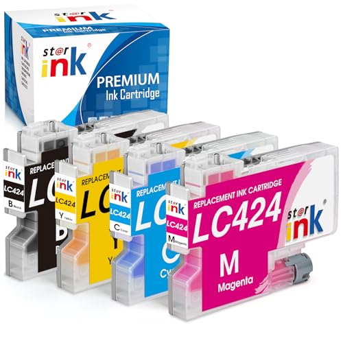 Starink LC424 Cartucho de Tinta Compatible para Brother LC424 para DCP-J1200W DCP-J1200WE (4 Pack)