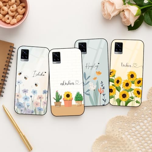 Image of COLORflow Back Cover Compatible with Vivo V20 | Floral Family Customized | Shockproof TPU Bumper with Camera Protection Back Cover Compatible with Vivo V20