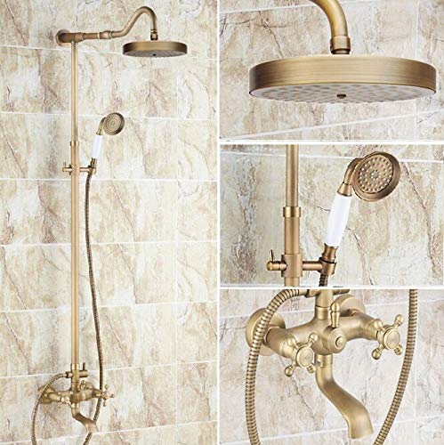 Robinet de douche de pluie vintage pour baignoire rétro en laiton Mrs099