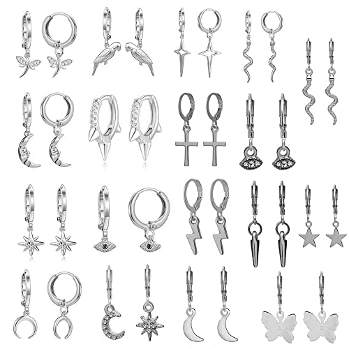 ZTTFIONI 18 Paar Creolen Ohrringe, Ohrringe für Männer Damen, Niedlicher...