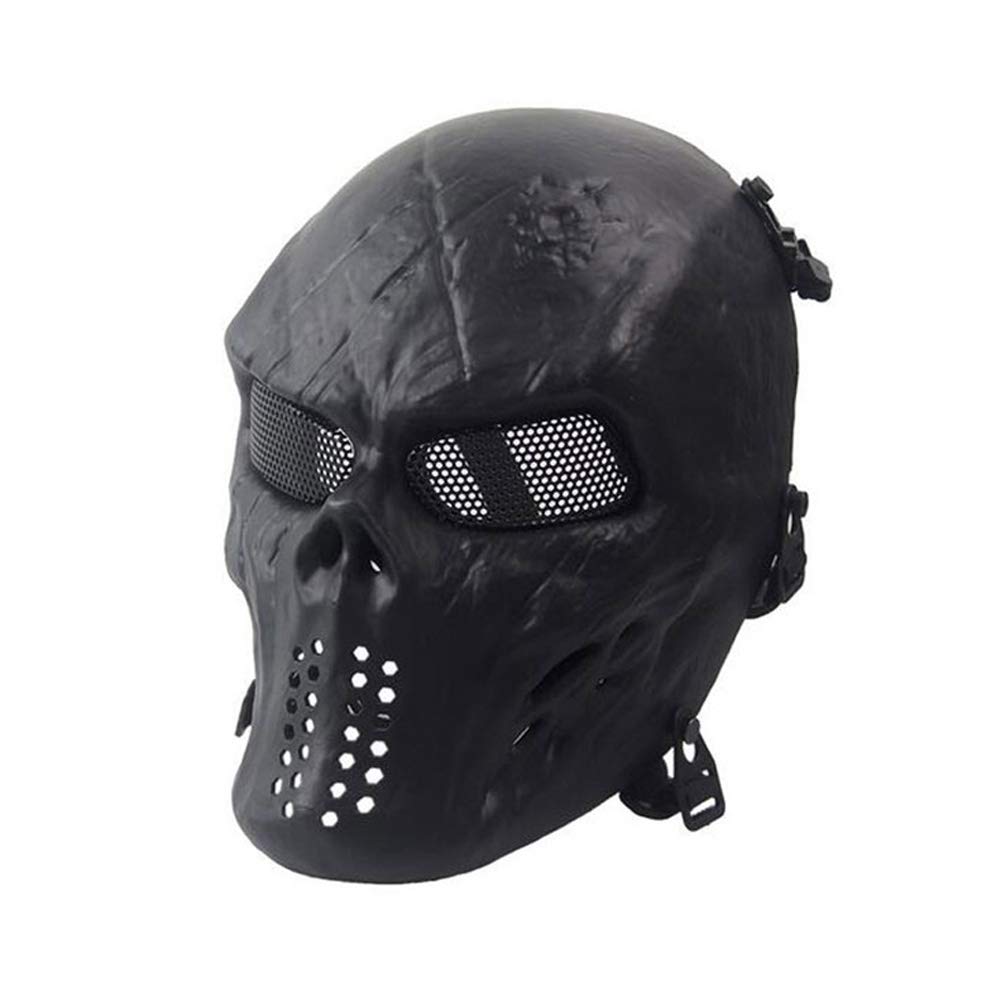 ATAIRSOFT Taktische Airsoft Paintball Skelett Schädel Maske, CS schützende Vollgesichtsmaske für Halloween Cosplay Maskerade
