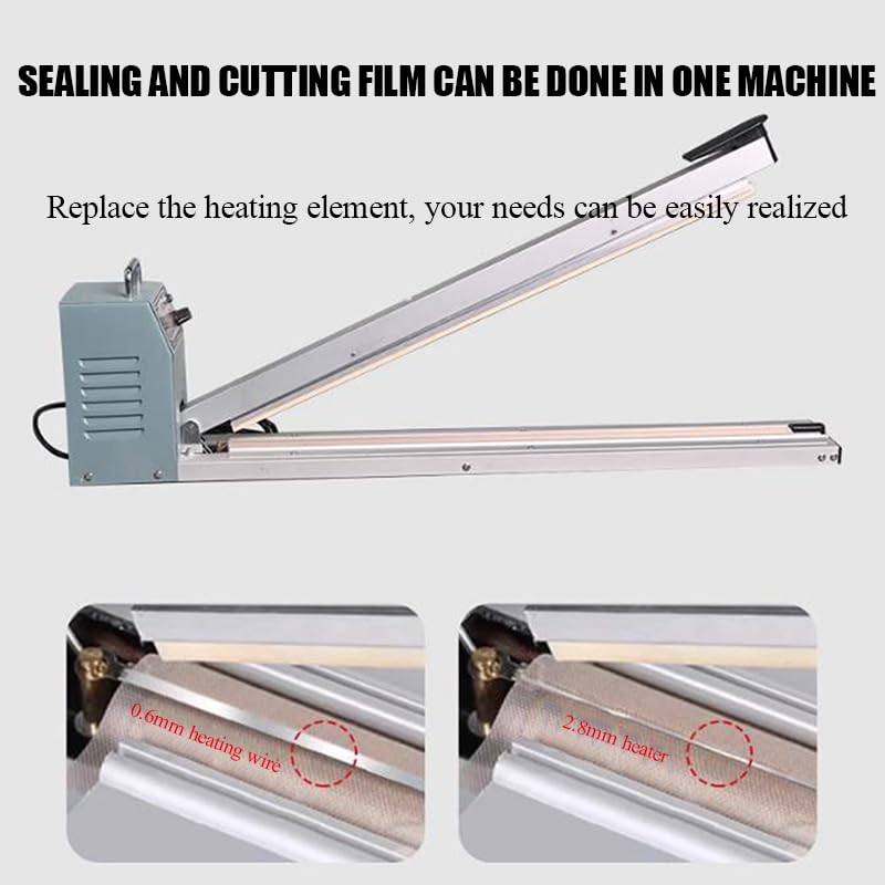macchina di sigillamento a caldo del sigillatore di impulso di 600mm per i sacchetti di plastica & del foglio di alluminio, temperatura regolabile