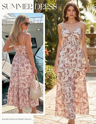 Image of GRACE KARIN Womens Summer Floral Maxi Dresses 2026 Long Flowy Boho Dress Beach Vacation Sundresses Casual Clothes with Pocket