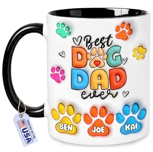 Taza Personalizada Dog Dad para Amantes de Mascotas miniatura 1