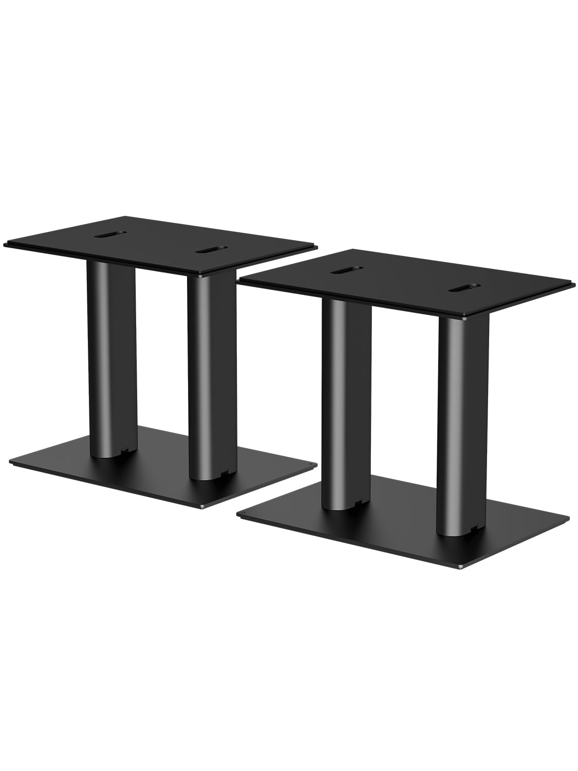 suptek Soporte de Escritorio para Altavoces (Pack de 2): Estantes de Mesa Universales para Altavoces de Estantería (Negro, SDM003XLB)