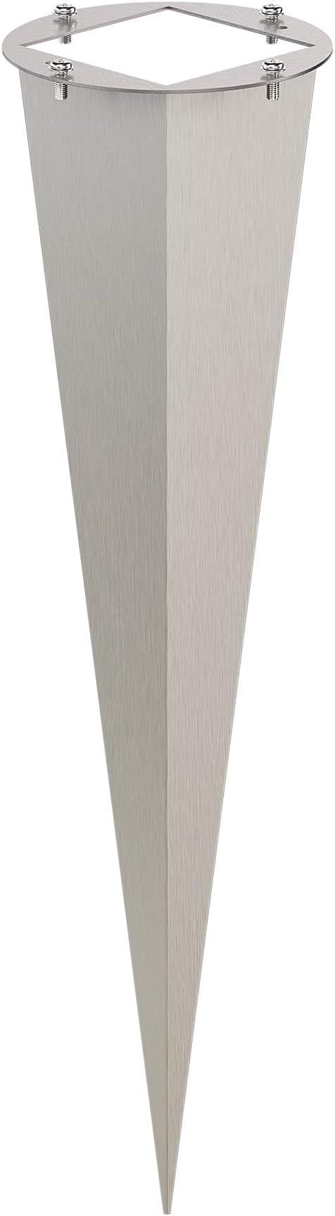 ledscom.de Garden Ground Spike, for Garden Pillars, Stainless Steel, 40cm, 11 x 11cm, Stainless Steel, Metal, Garden Light, Ground Spike, Ground Spike, Ground Spike, Socket Pillar, Outdoor, Outdoor,