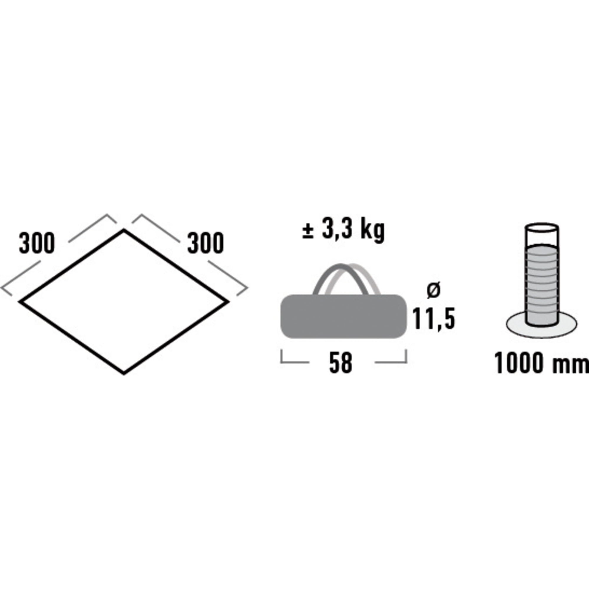 Bo-Camp Travel Tarp - 4-hoekig - 300 x 300 cm kopen? Vergelijk de beste