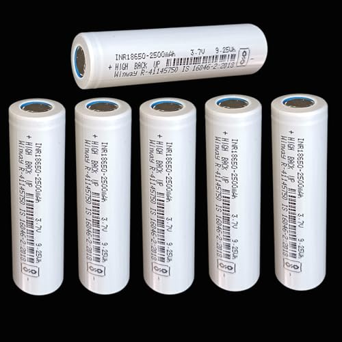 Image of Rechargeable Batteries Winway 3.7 Volt 2500 Mah Lithium-Ion Batteries Li-Ion Batteries Rechargeable Battery Light, Bluetooth Speaker, Trimmer, Battery Student Project (6, Pack of 6)