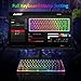 Teclado mecánico Gaming RGB Azul Switch Ajazz AK33 82 Teclas 100% Anti-Ghosting...