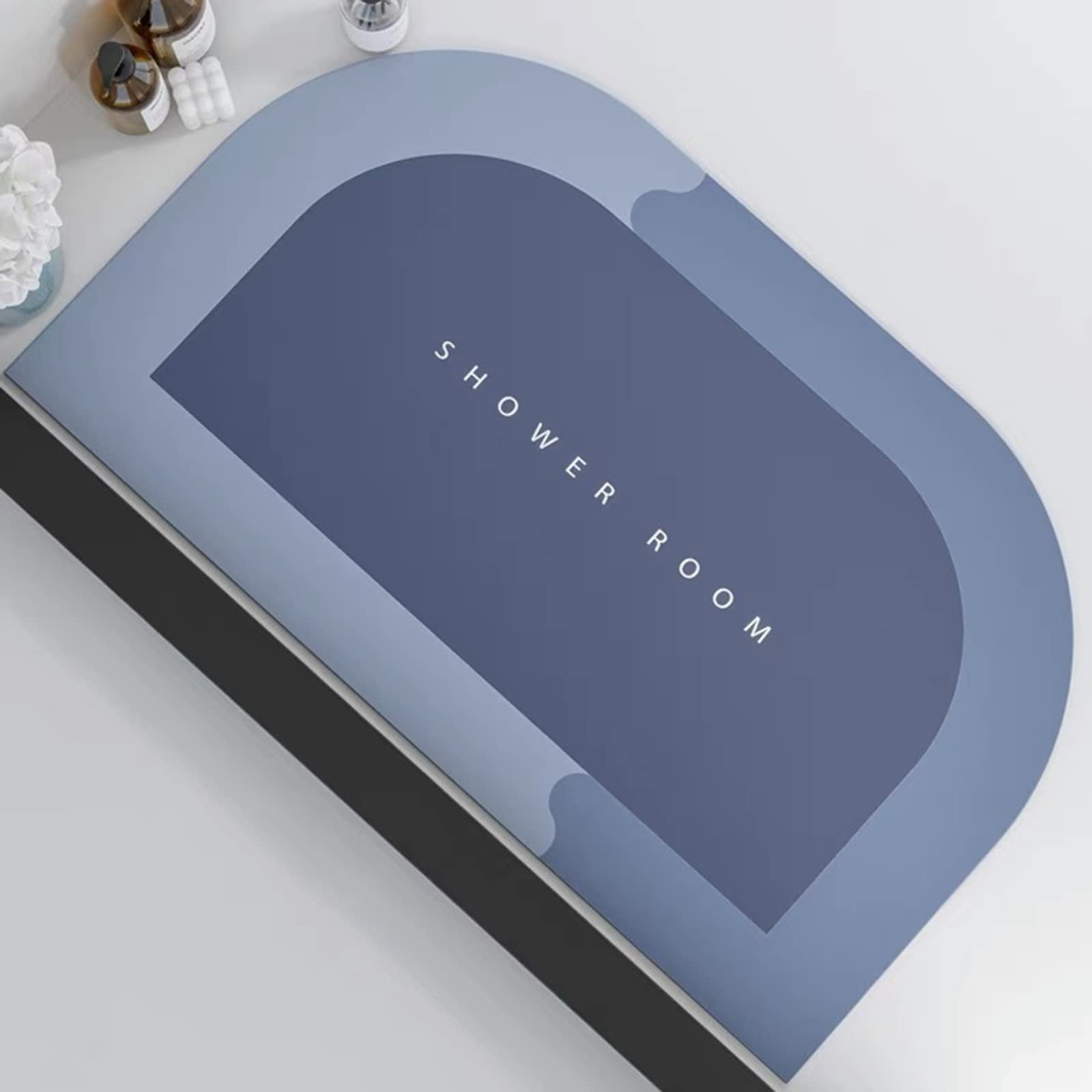 Tapis de bain à séchage rapide et antidérapant pour douche et sol de salle de bain