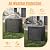 ATMELT Outdoor Storage Box,38 Gallon Resin Deck Box,Waterproof & UV Resistant Lockable Package Delivery Bin,Toy Cabinet for Indoor & Outdoor