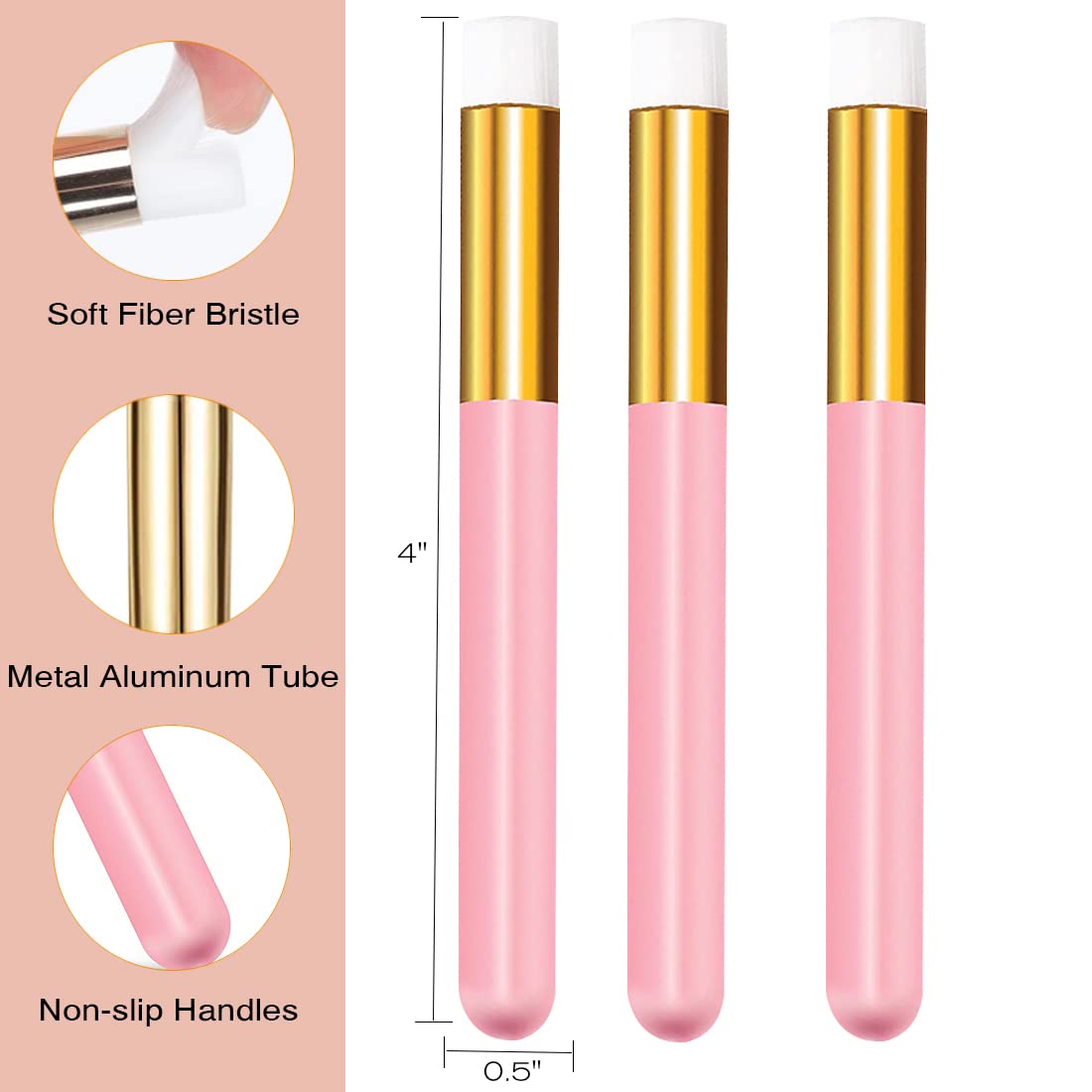 70 Pieces Lash Shampoo Brushes Facial Cleansing Makeup Brushes,Include 30 Eyelash Extensions Cleaning Brush,10 Mascara Brushes with Container,30 Diposable Lash Wands Blackhead Remover,Pink