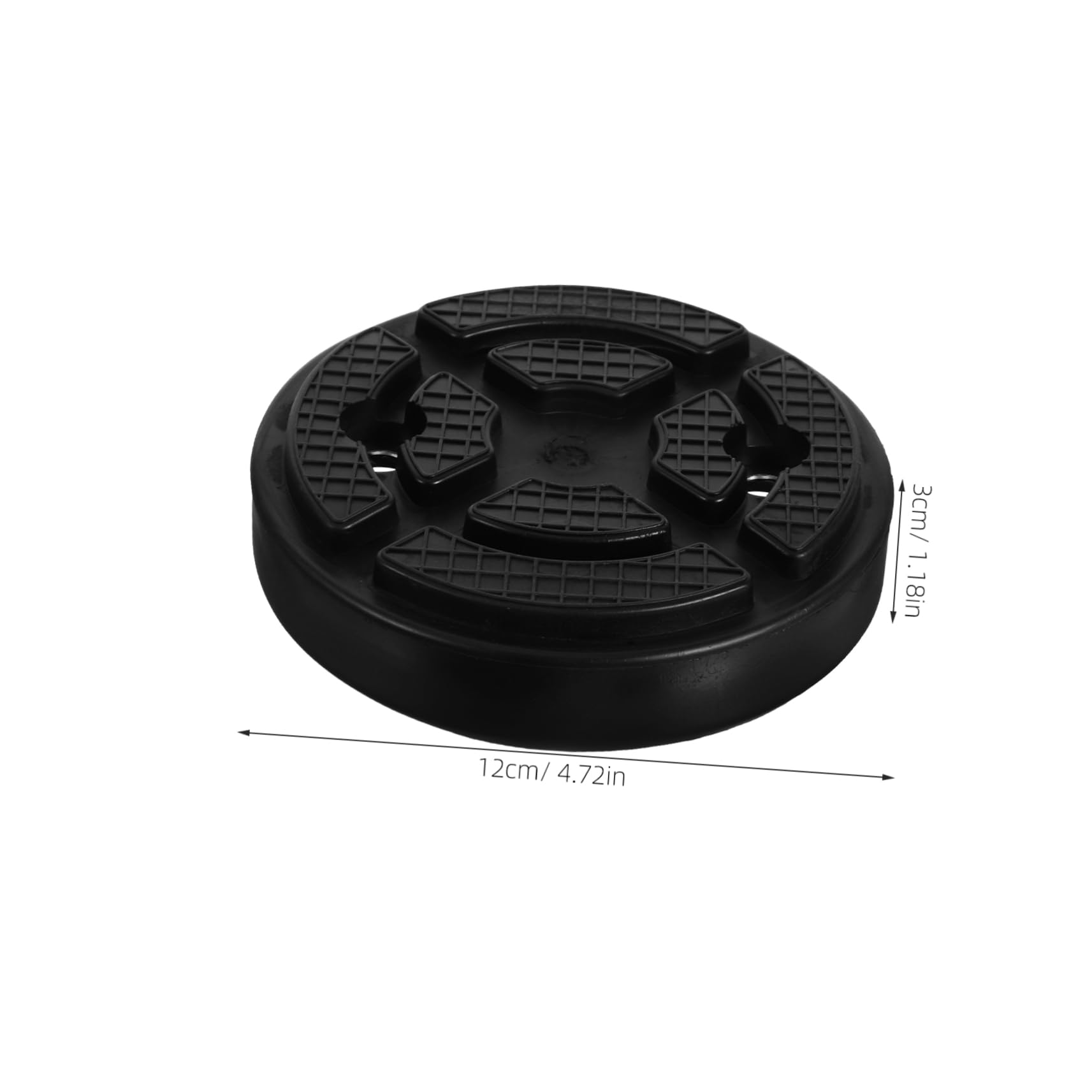 4 Stück Gummiauflagen für Hebebühnen, Schwarz, 7cm Lochabstand