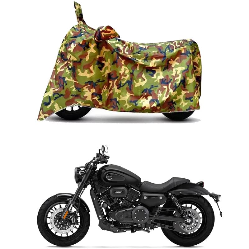 Image of Waterproof 100% PVC Coated Bike Scooty Two Wheeler Body Cover Compatible for Keeway V302C Glossy /UV-Rays /Heat Protection /Birds Dropping /Scratchproof /Dust Proof [6X6 Jungle Print]