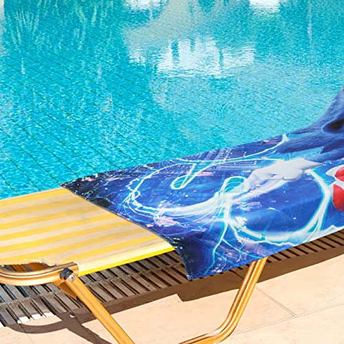Inthink Sonic The Hedgehog 3D Print Bath Towel For Kids Pool Towel Children's Bath Sheets Ultra Soft Super Absorbent Durability Beach Sauna Bathroom Face Towels Teens Adults Daily Use #TOP3