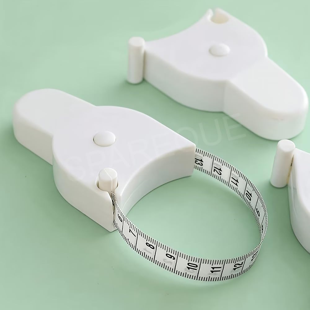 Body Measuring Tape - Retractable 150cm Inch Tape With Lock Pin and Push Button for Body Measurement, Fat Measurement, Weight Loss, Sewing, and Tailoring-image-23