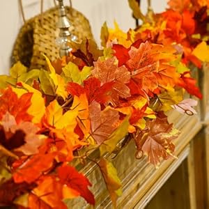 6PCS Fall Maple Leaves Garland, Party Joy 5.6Ft Artificial Maple Leaf Autumn Garland Hanging Fall Vines Table Decorations Front Door Fall Decor Thanksgiving Decorations Decor Outside Indoor Decor 6PCS Fall Maple Leaves Garland Party Joy 56Ft Artificial Maple Leaf Autumn Garland Hanging Fall Vines Table Decorations Front Door Fall Decor Thanksgiving Decorations Decor Outside Indoor Decor