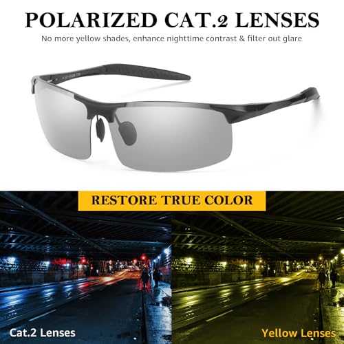 Image of Myiaur Night Vision Fit Over Glasses for Men Women V152 Black /Grey