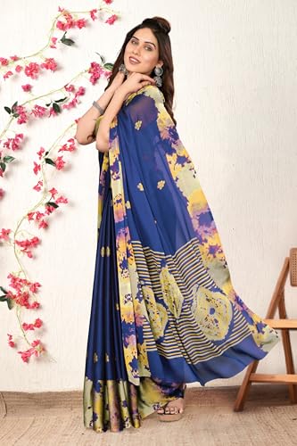 Image of MIRCHI FASHION Saree for Woman Chiffon Tie Dye Printed | Lightweight Daily Wear Women's Sari with Unstitched Blouse Piece (Available in 10 Colors)