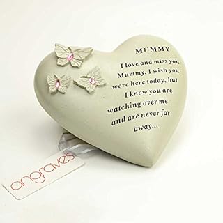 Angraves Special Mummy Butterfly Gem Heart Graveside Memorial Ornament Plaque