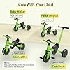 Bautia 5 in 1 Kids Tricycles for 1-4 Year Old, Toddler Balance Bike for Boys Girls Gift Present, Baby Trike with Parent Handle and Removable Pedals for 12 Months+ (No Parent Steering Version) #1