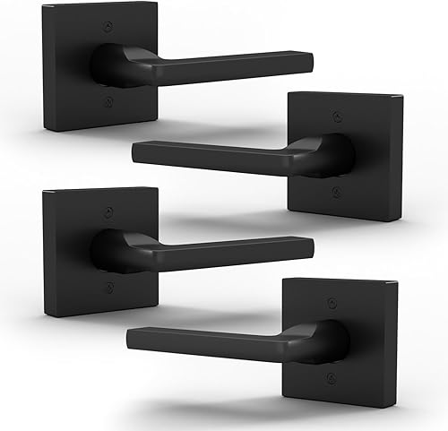 Miniatura 8 de Mega Handles Passage I - Juego de manijas de puerta con palanca para pasillo, armario y baño, diseño reversible, se adapta a todos los tamaños de