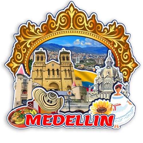 Imán decorativo de madera para nevera con diseño ciudad miniatura 1